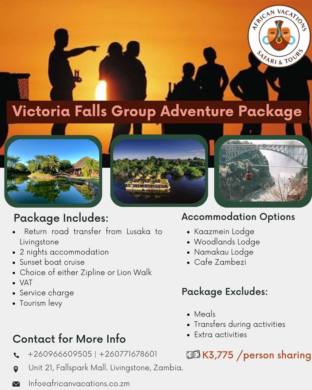 Victoria Falls Group Adventure Package